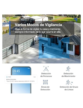 Cámara Wi-Fi de seguridad Tp-Link inalámbrica HD 360° con capacidad para grabar para interior y exterior