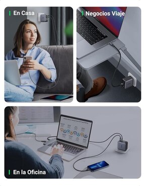 Cargador pared Ugreen USB + USB tipo C