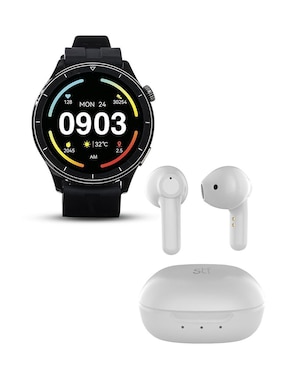 Box Set Smartwatch STF ST-P10401 Unisex + Audífonos