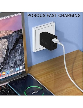 Cargador pared Hotshot USB tipo A + USB tipo C