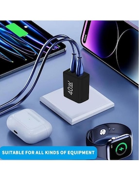 Cargador pared Hotshot USB tipo A + USB tipo C