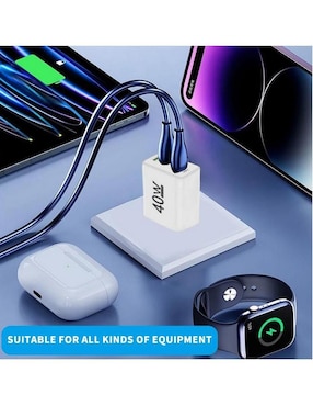 Cargador pared Hotshot USB tipo A + USB tipo C