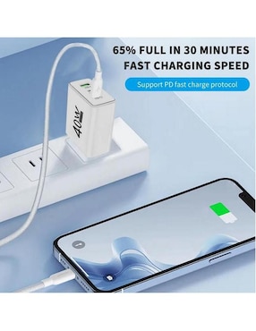 Cargador pared Hotshot USB tipo A + USB tipo C