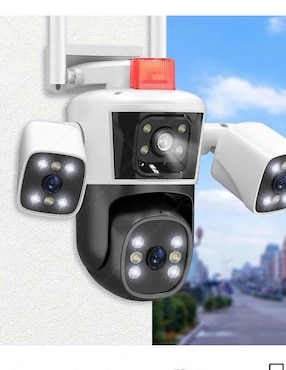 Cámara Wi-Fi de seguridad Hotshot inalámbrica HD 360° con capacidad para grabar visión nocturna para interior y exterior