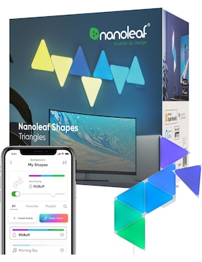 Set de paneles LED smart Nanoleaf Shapes Triangulos 7 piezas NL47-7003TW-7PK