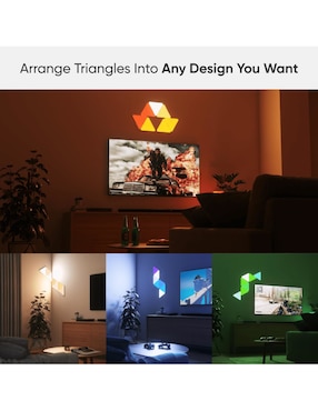 Set de paneles LED smart Nanoleaf Shapes Triangulos 7 piezas NL47-7003TW-7PK