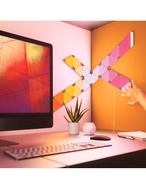 Set expansión de paneles LED smart Nanoleaf Shapes Mini Triangulos 10 piezas NL48-1001TW-10PK