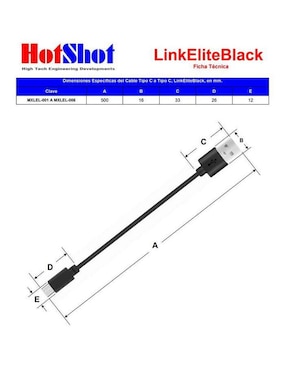 Cable USB C Ventdepot de 50 cm