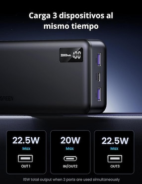 Batería portátil UGREEN 20000 mAh 25683