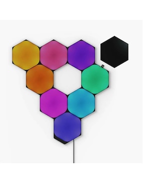Set de paneles LED smart Nanoleaf Shapes Hexagonos 9 piezas NL42-0103HX-9PK