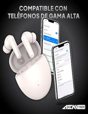 Audífonos in-ear Aek Cyber aba06 inalámbrica