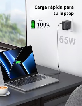 Cargador pared Ugreen de 65 W USB + USB tipo C 70773