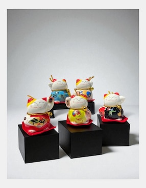 Figura decorativa de gato Cm-Top de cerámica