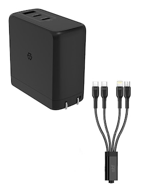 Cargador pared STF de 100 W USB + USB tipo C Gan Ultra Rápida