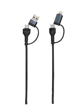 Cargador pared STF de 65 W USB + USB tipo C Gan 65W Carga Rápida 1.8m