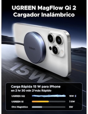 Cargador inalámbrico ugreen de 15 W Magsafe