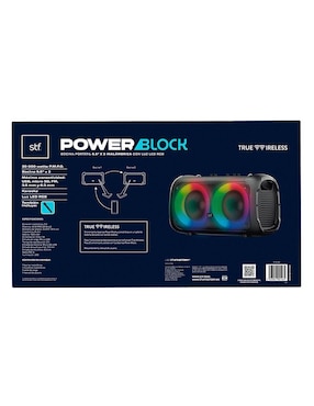 Bocina portátil Stf Power Block alámbrica e inalámbrica