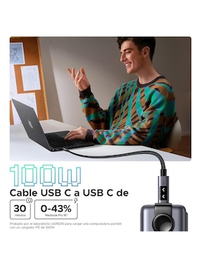 Cable USB C Ugreen a tipo USB C de 1 m