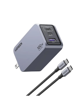 Cargador pared Ugreen de 100 W USB + USB tipo c Nexode pro