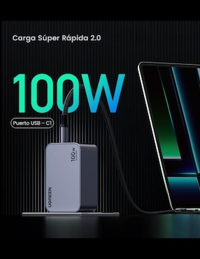 Cargador pared Ugreen de 100 W USB + USB tipo c Nexode pro