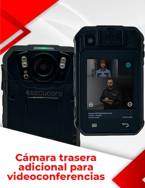 Cámara corporal de seguridad con visión nocturna Secucore inalámbrica 2K 120° con capacidad de grabar para exterior