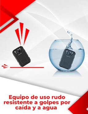 Cámara corporal de seguridad con visión nocturna Secucore inalámbrica 2K 120° con capacidad de grabar para exterior