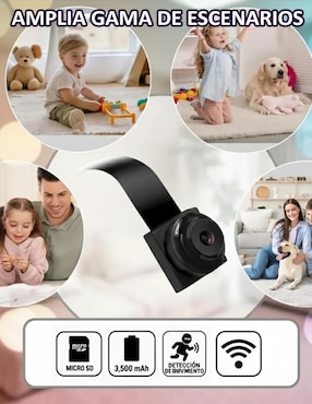 Cámara Wi-Fi de seguridad Comerliv inalámbrica Full HD 60° con visión nocturna para interior