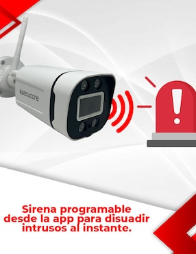 Cámara Wi-Fi de seguridad Secucore Inalámbrica Full HD 70 con capacidad de grabar y visión nocturna para interior y exterior