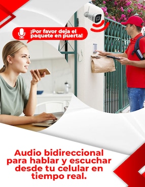 Cámara Wi-Fi de seguridad Secucore Inalámbrica Full HD 70 con capacidad de grabar y visión nocturna para interior y exterior