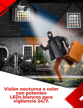 Cámara Wi-Fi de seguridad Secucore Inalámbrica Full HD 70 con capacidad de grabar y visión nocturna para interior y exterior