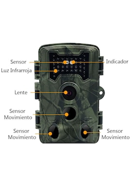 Cámara de seguridad Gogo Electronics modelo PR1000 Full HD 120° con capacidad para grabar para exterior