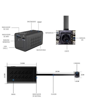 Cámara espia Gogo Electronics de 10 megapíxeles