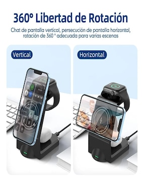 Estación de carga 3 en 1 Belug de 15 w usb tipo c