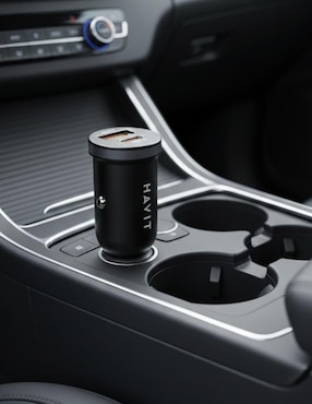 Cargador auto Havit de 30 W USB tipo A + USB tipo C CC2043