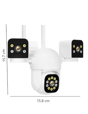 Cámara wi-fi de seguridad Belug alámbrica 4K/UHD 360 con capacidad de grabar para exterior