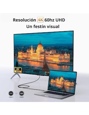 Cable usb c Ugreen a tipo hdmi de 2 m