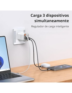 Cargador pared Mcdodo de 67 w usb + usb tipo c GaN 3 en 1