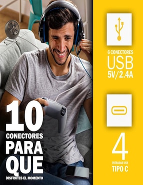 Cargador pared Comerliv de 50 W USB + USB tipo