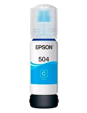 Botella Tinta Epson T504 L4150 L4160 L6161 L6171 L6191 Cyan 70 Ml T504220-AL