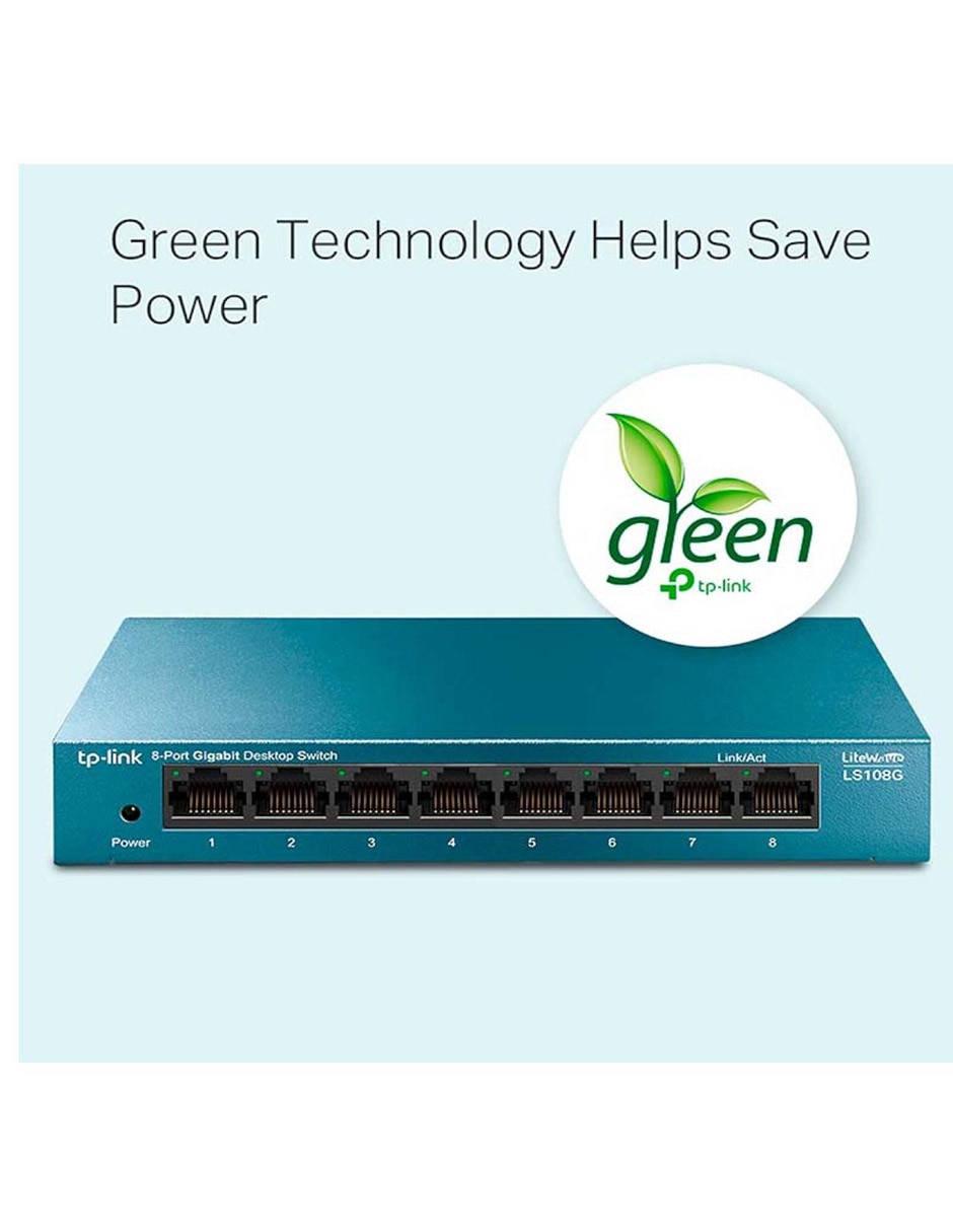 Switch LS108G LiteWave 8 Puertos Gigabit Ethernet 10/100/1000Mbps 2
