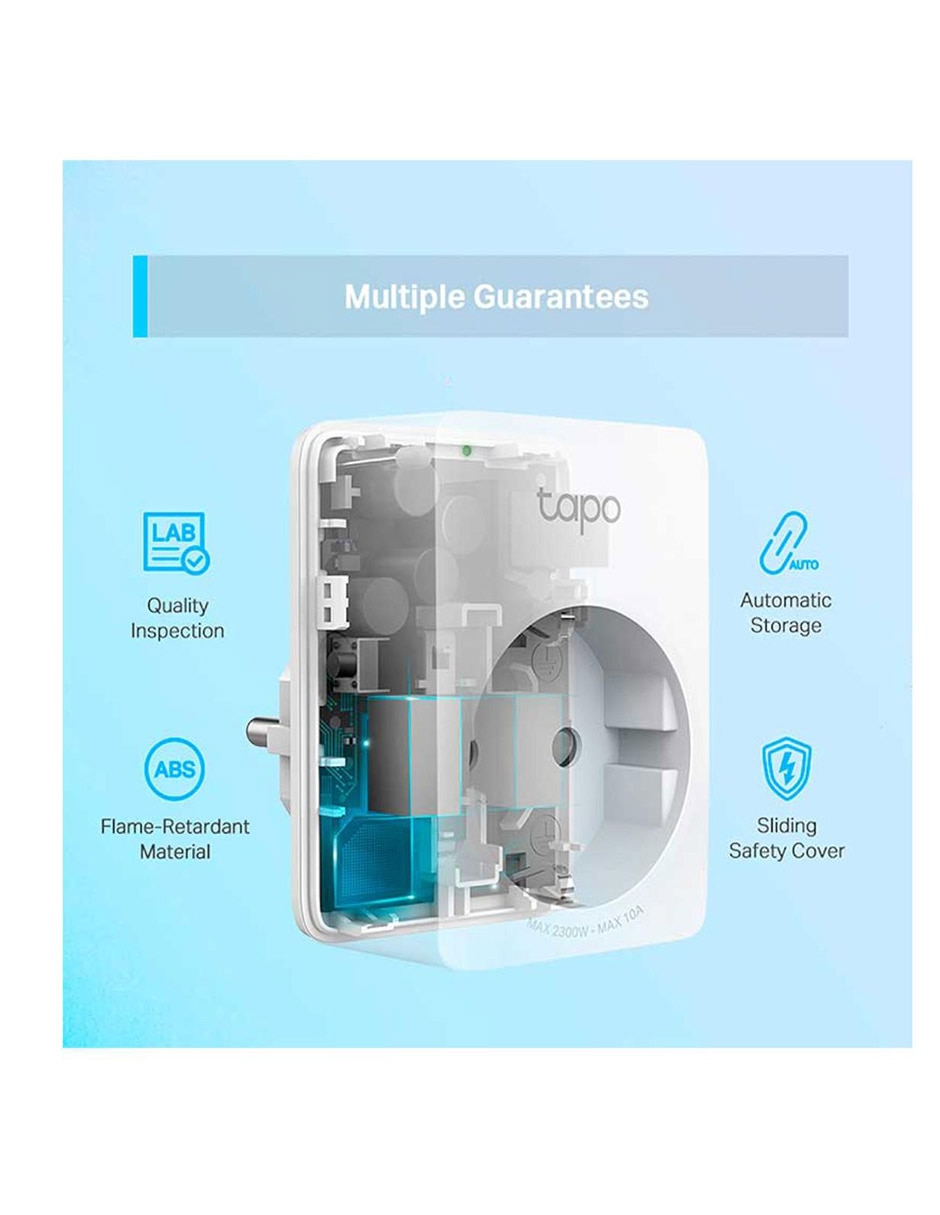 Mini Enchufe Inteligente TAPO P100 Wi-Fi Control Remoto Voz Amazon Alexa 2