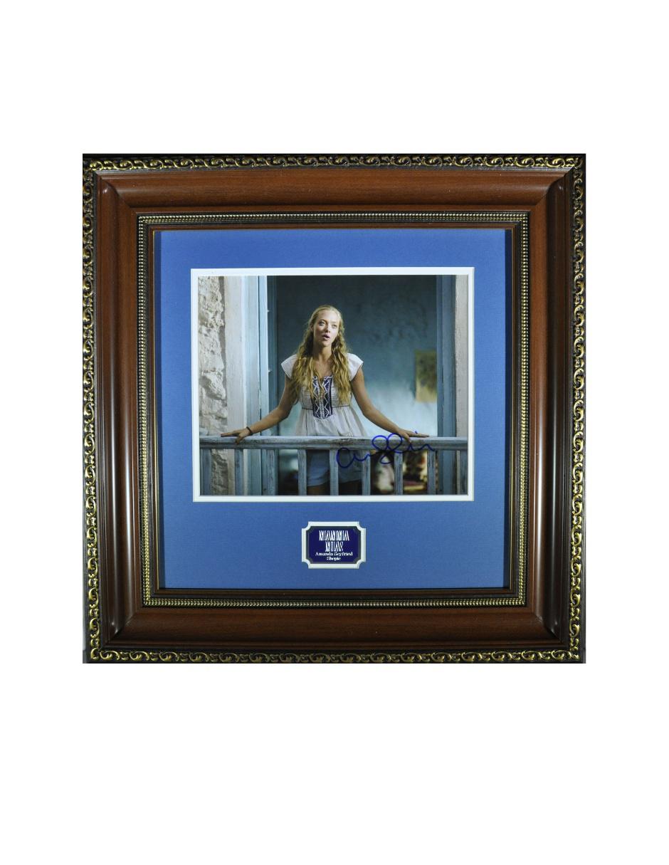 Autógrafo de Amanda Seyfried Fotografía de 8x10 Pulgadas azul 1