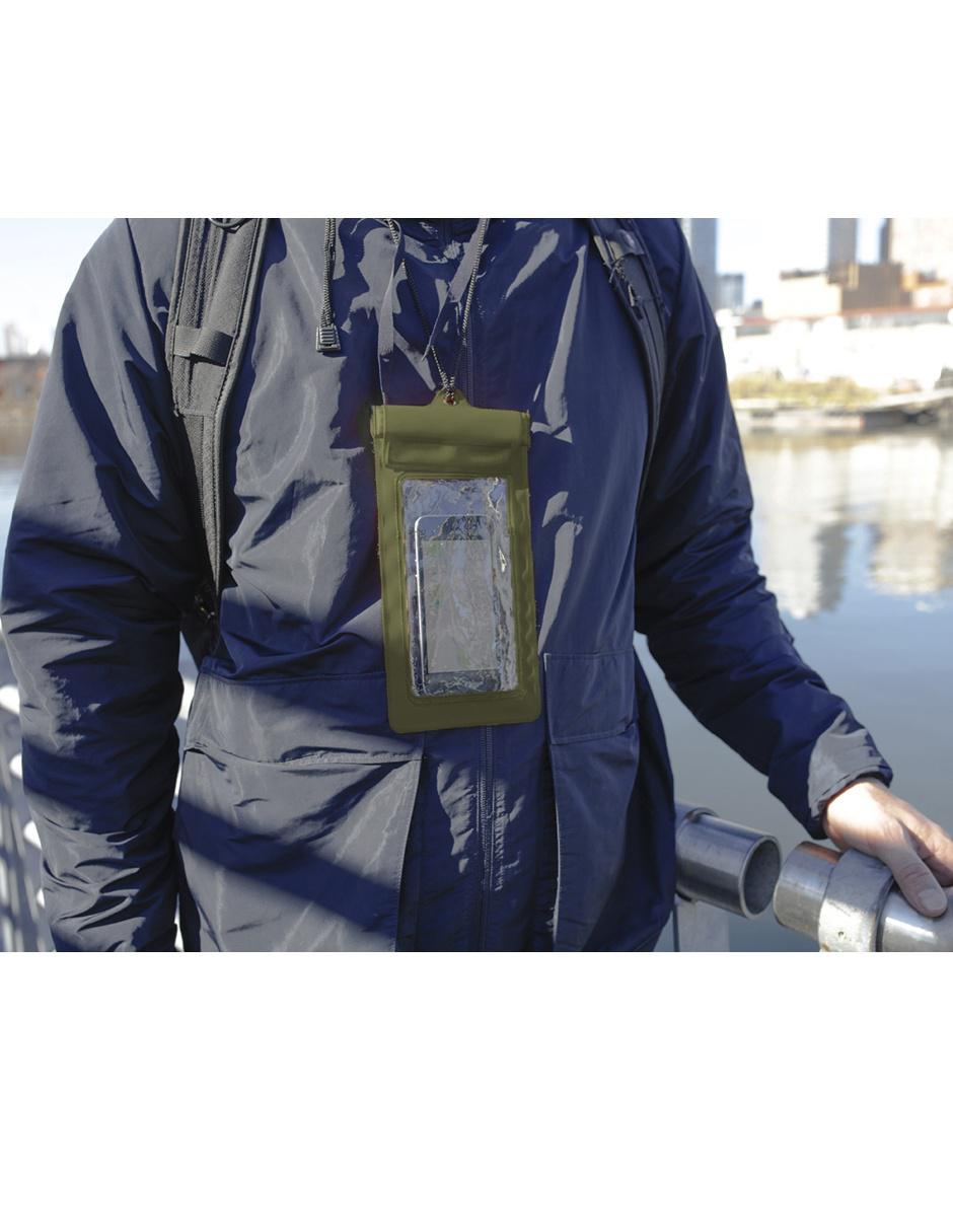 Impermeable para Celular verde 5