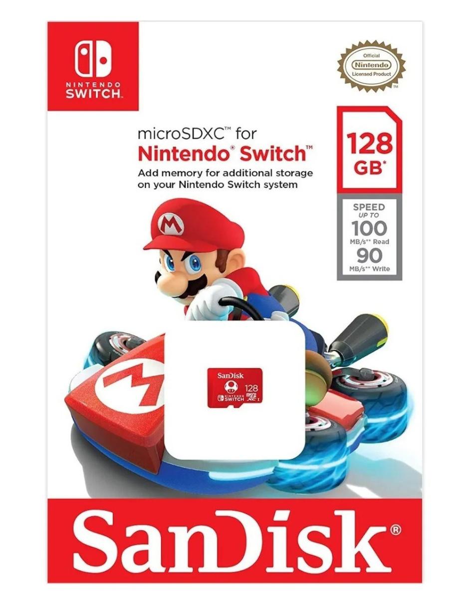 Memoria Micro SD 128GB Nintendo Switch Oficial SDSQXAO-128G-GNCZN 2