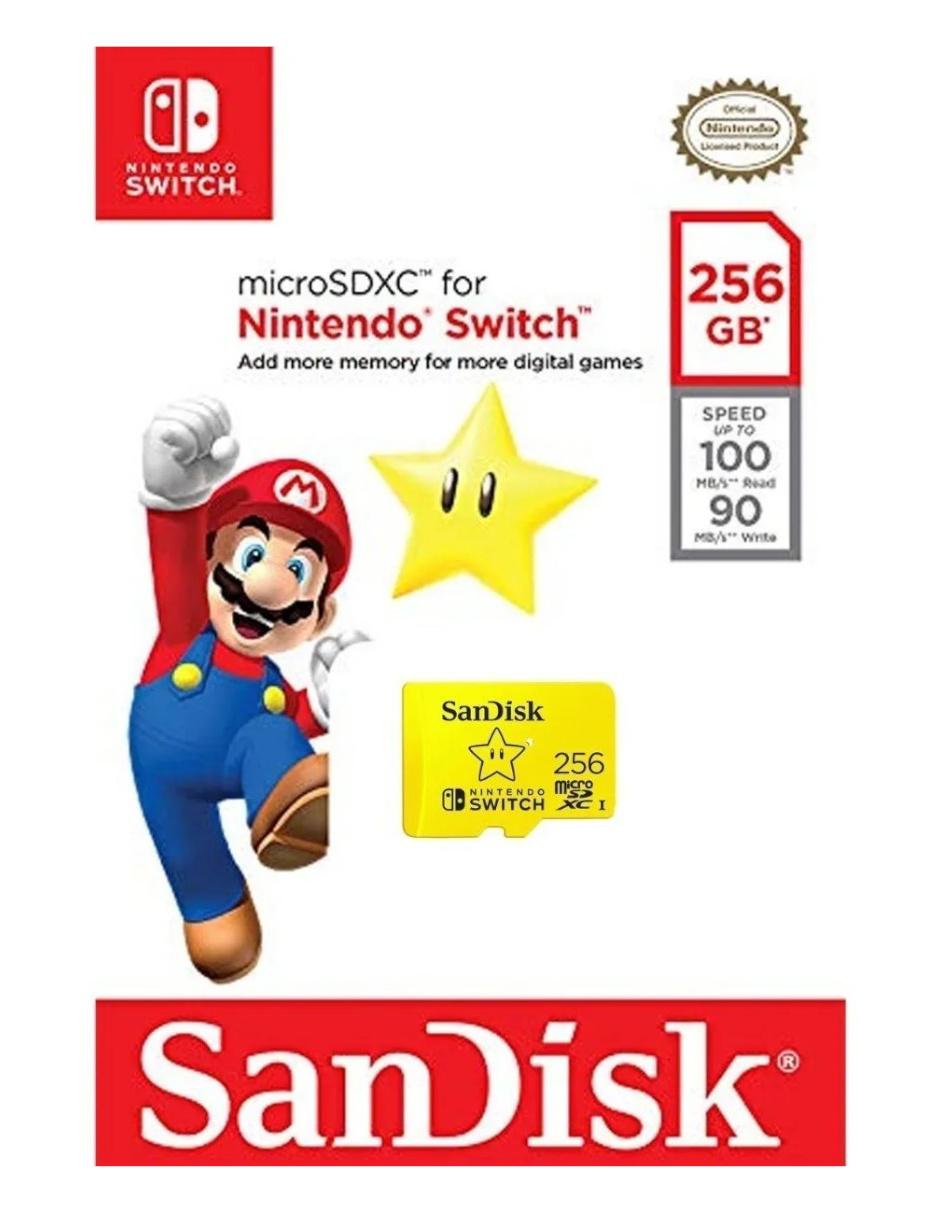 Memoria Micro SD 256GB Nintendo Switch Oficial SDSQXAO-256G-GNCZN 5