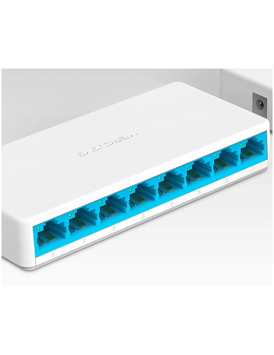 Switch MS108 8 Puertos Fast Ethernet 10/100Mbps 4