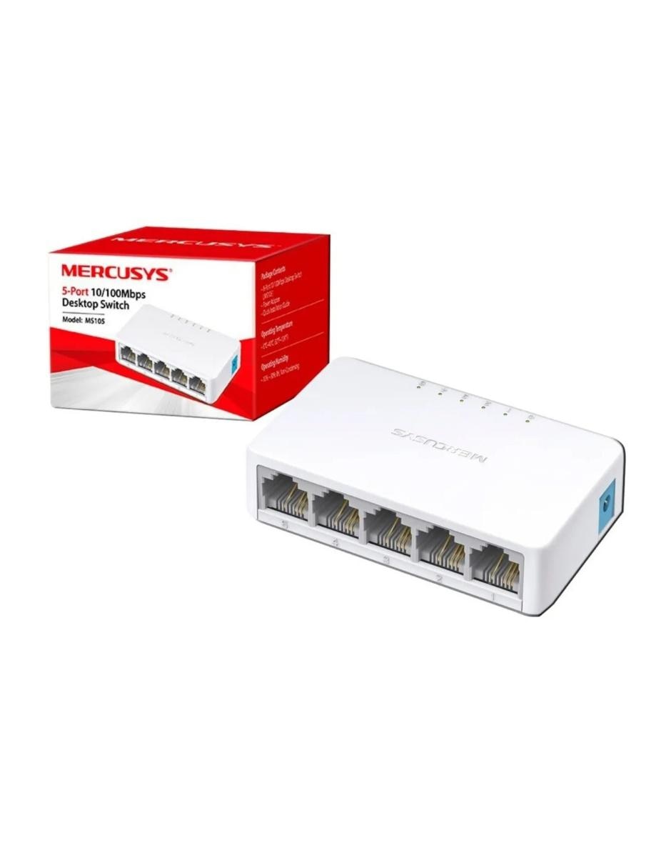 Switch MS105 5 Puertos Fast Ethernet 10/100Mbps 2