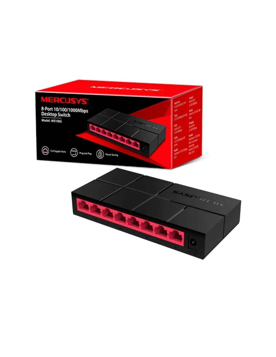 Switch MS108G 8 Puertos Gigabit Ethernet 10/100/1000Mbps 4
