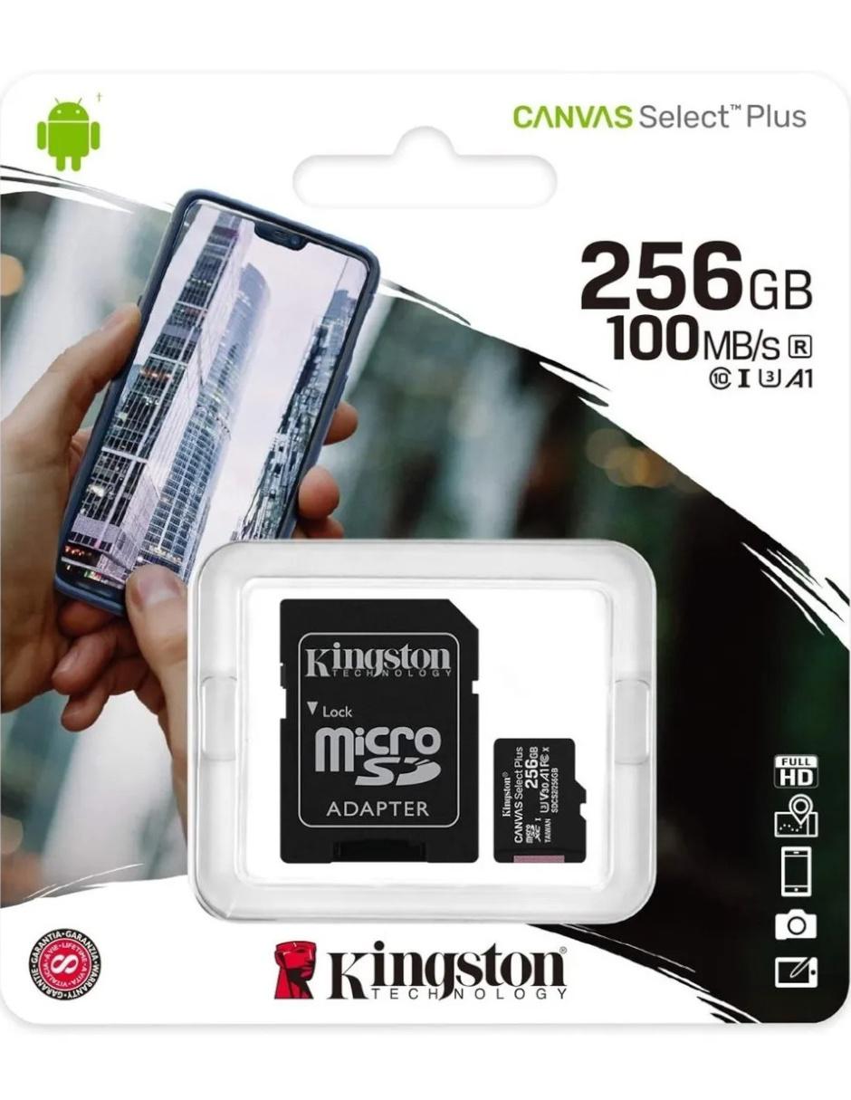 Memoria Micro SD 256GB Canvas Select Plus Clase 10 Juegos A1 Video 4K V30 SDCS2/256GB 2
