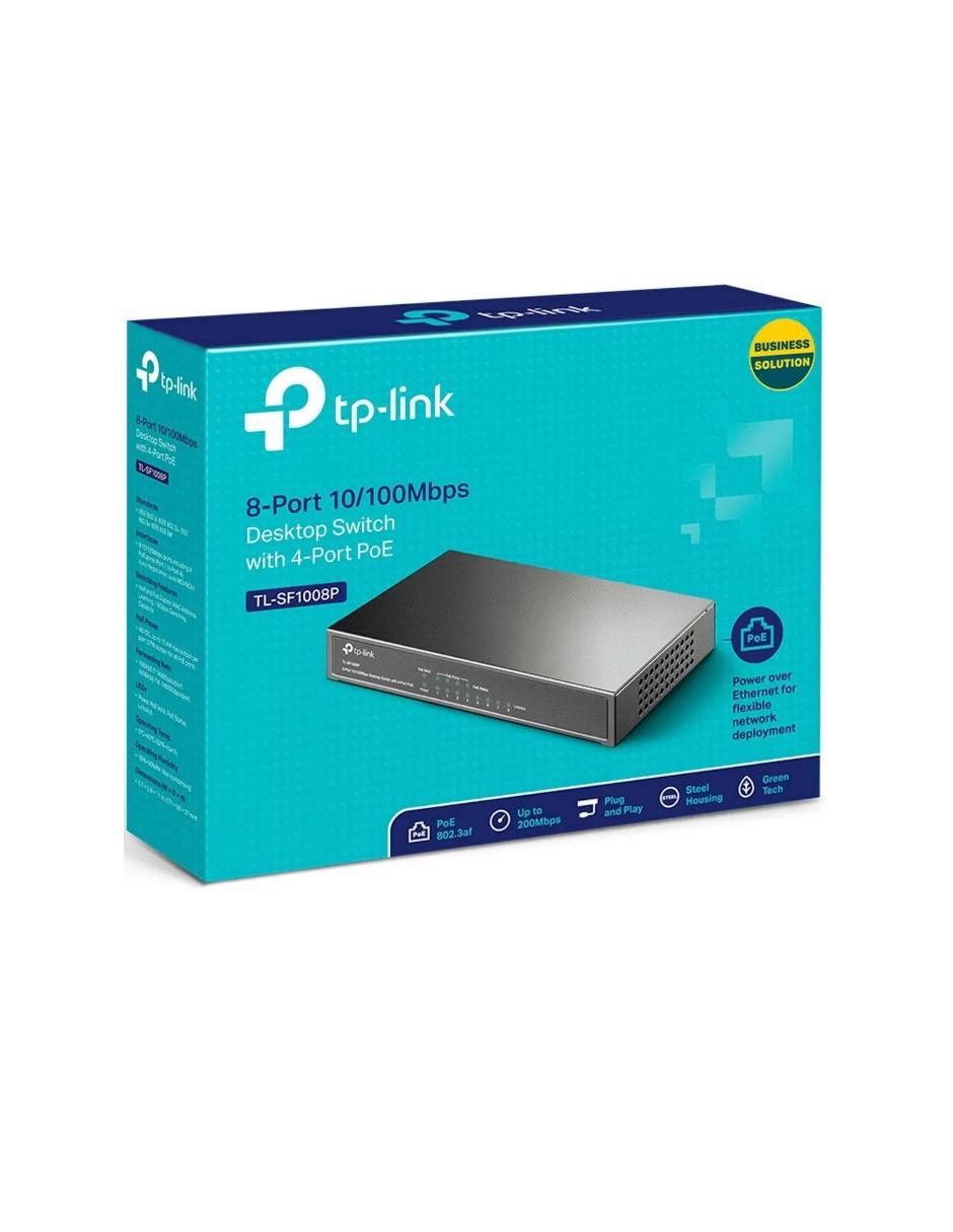 Switch TL-SF1008P 8 Puertos Fast Ethernet 10/100Mbps PoE 802.3af 2